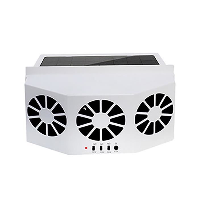 Ventilateur De Voiture Solaire - Purificateur D'air Silencieux - Fixation Sur Vitre Sans Outil - Alimentation Solaire Ou USB
