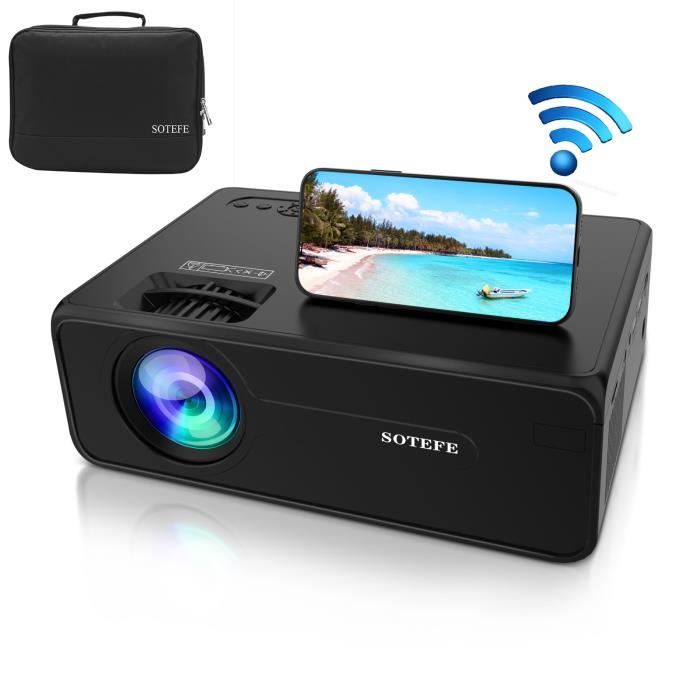 Mini vidéoprojecteur WiFi Full HD 1080P pris en charge Kolexa Mini  projecteur pour téléphone portable, projecteur portable compatible avec TV