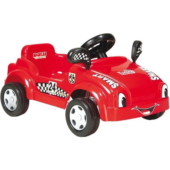 Voiture à pédales - Rouge - Klaxon - Roues directionnelles
