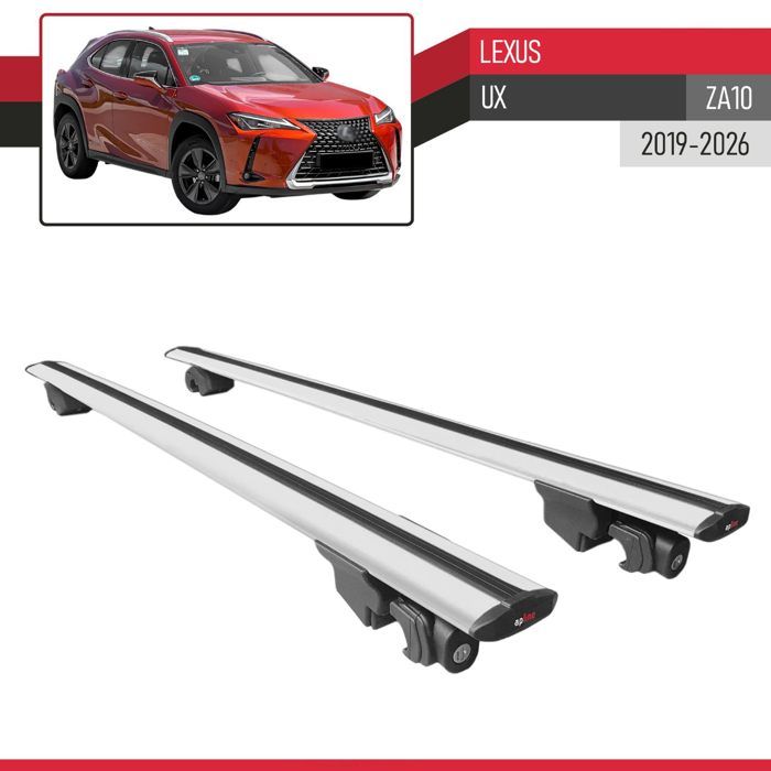 Barres de toit Transversales pour Lexus UX 2019-2021 Fer Noir ABE