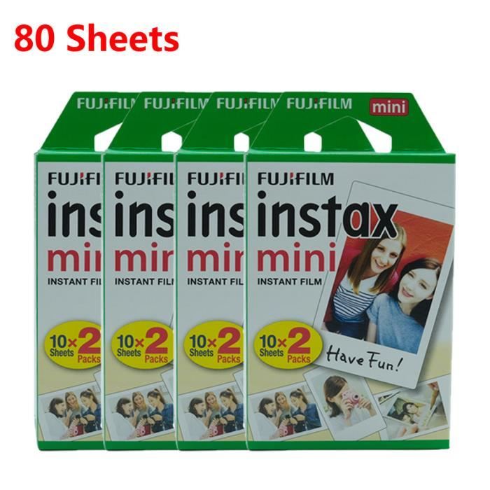 80 Sheets Fujifilm Instax Mini 9 Film White Photo Paper For