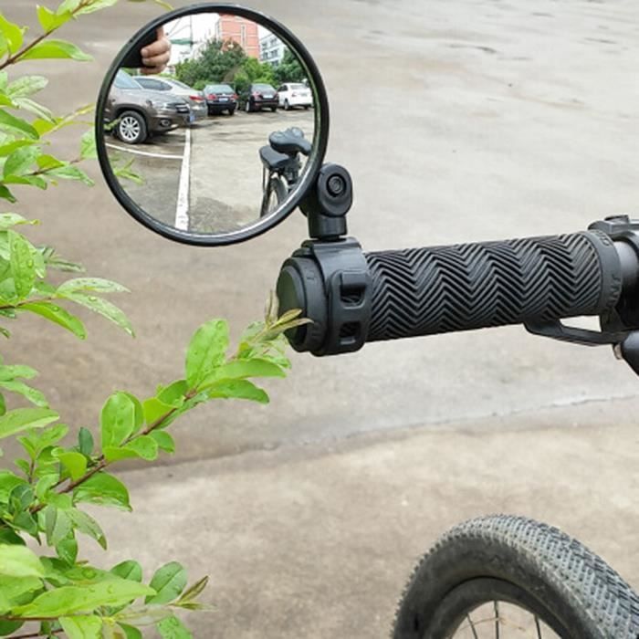 rétroviseur latéral de vélo tout usage 2 pièces miroir convexe de guidon à rotation réglable à 360 degrés Rétroviseur de vélo
