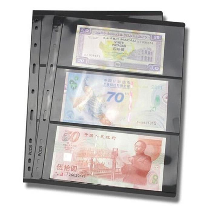 Lot De 10 Pages De Timbres En PVC - Feuilles Collecteur Transparentes Double Face