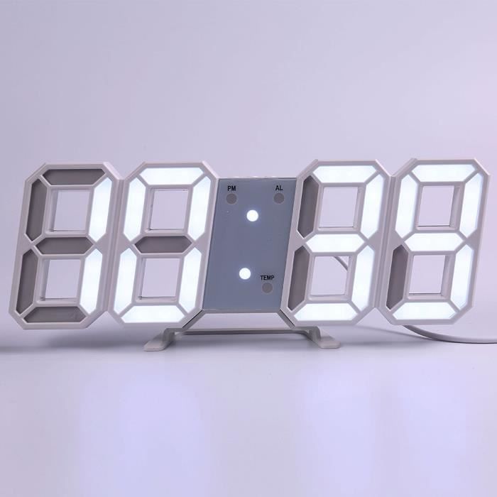 horloge,horloge murale montre horloge 3d led numérique design moderne salon décor table alarme veilleuse - type wall clock i