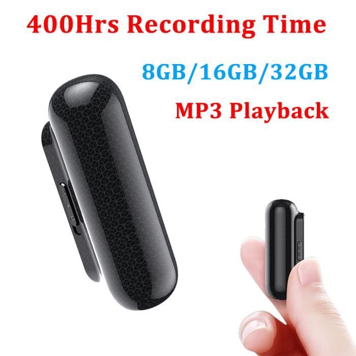 Enregistreur Vocal, Dictaphone Enregistreur Vocal 64Go Portable Activé Par La Voix, Enregistreur