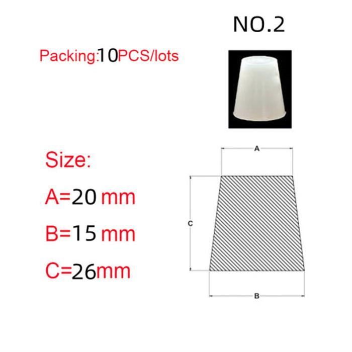 Lot De 26 Bouchons En Silicone - 10 Tailles (8 à 28 Mm), étanches Pour Tubes Et Bouteilles