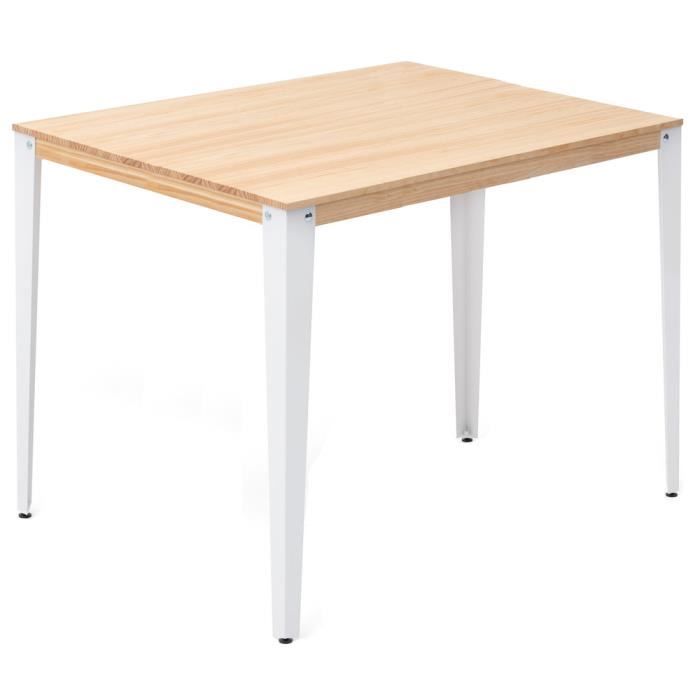 Table Mange debout Lunds 80X120x110cm BlancNaturel. Box Furniture