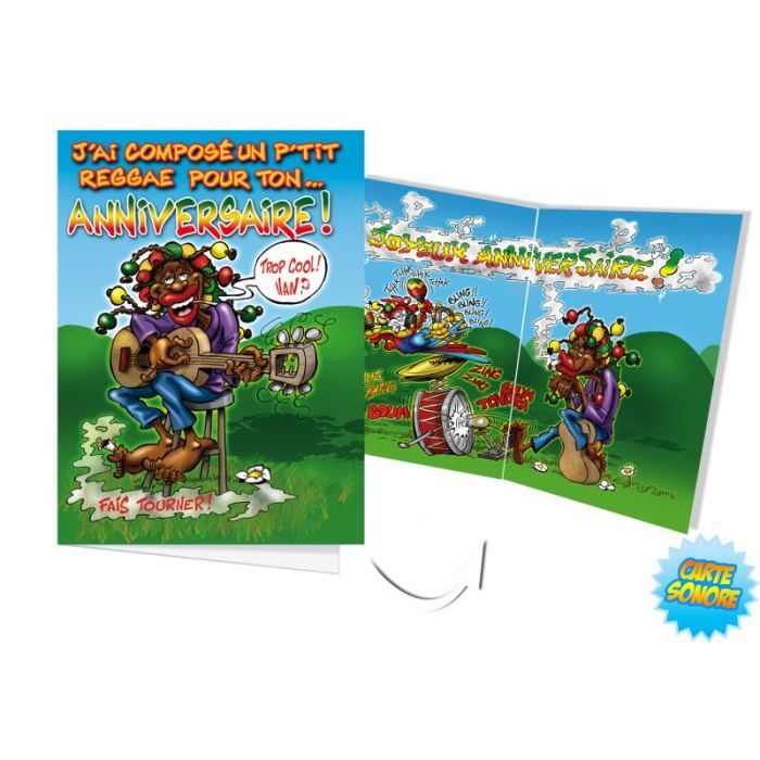 Carte Sonore Anniversaire Rasta Cdiscount Jeux Jouets Carte Sonore Anniversaire Rasta Cdiscount Jeux Jouets