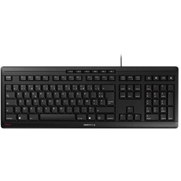 CHERRY STREAM Clavier - USB - Français - Commutateur : CHERRY SX - Noir