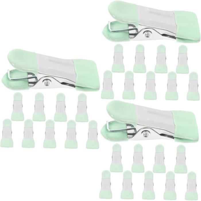Lot De 32 Pinces à Linge Inox Avec Boucle - Antidérapantes, Résistantes à La Rouille, Pour Vêtements Légers, Chaussettes, Sachets Alimentaires | 4 Couleurs Assorties - 5