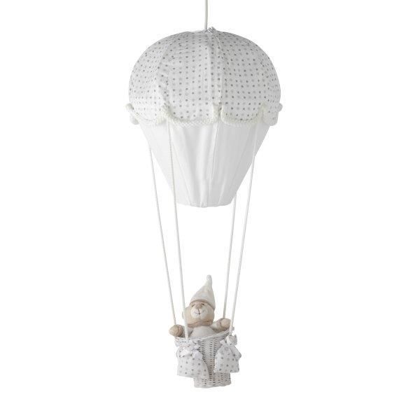 Lampe Montgolfiere Etoiles Gris Et Blanc Cdiscount Maison