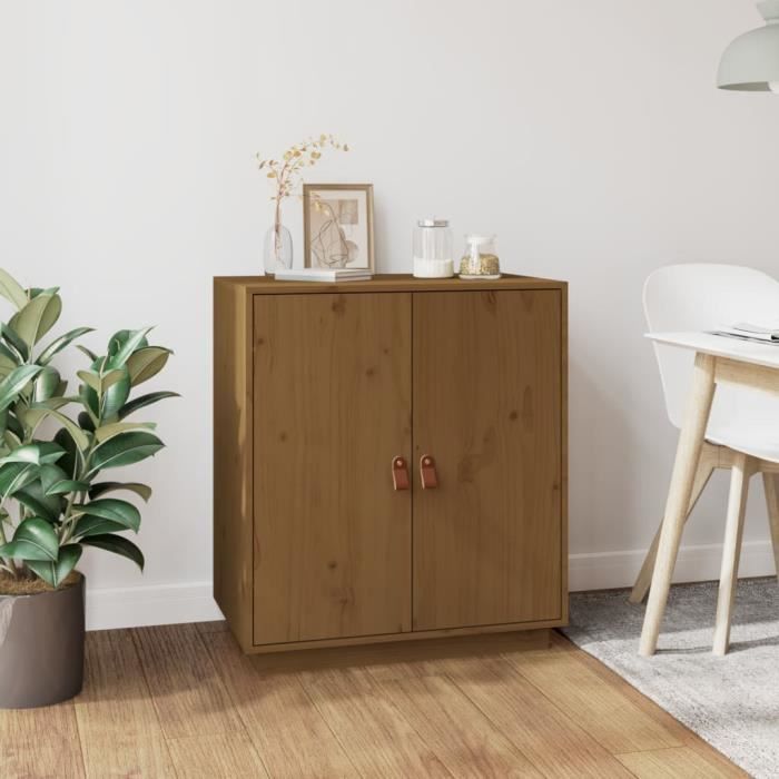 Buffet Bas Scandinave En Pin Massif 118x60x47 Cm - 2 Tiroirs - Palazzo INT
