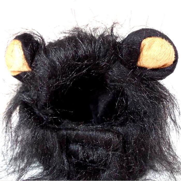 Chapeau Mignon De Casquette De Criniere De Lion De Perruque Avec Des Oreilles Pour L Halloween De Chat D Animal De Compagnie Noir Achat Vente Casquette Snood Chapeau Mignon De Casquette