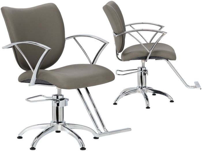 Chaise de coiffure Elis pivotante hydraulique pour barbier et salon de