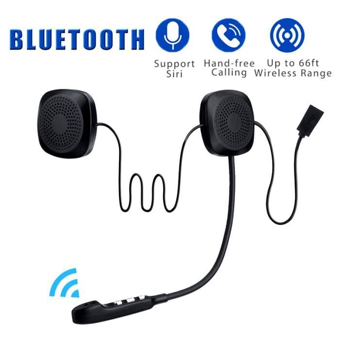E-THINKER Kit Bluetooth 4.2 casque de Moto Main-libre Stéréo