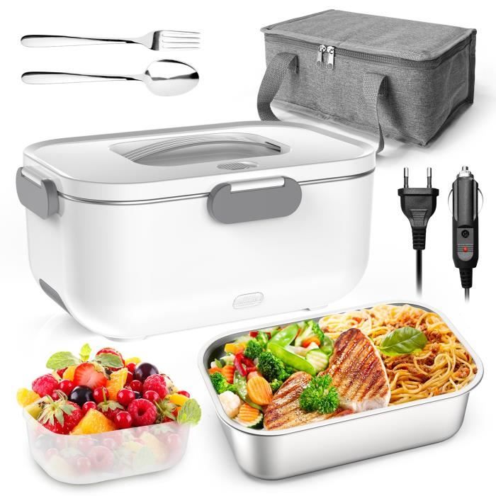Lunch Box Chauffante Electrique 2L 60W, Boîte à Repas 220V 24V 12V pour