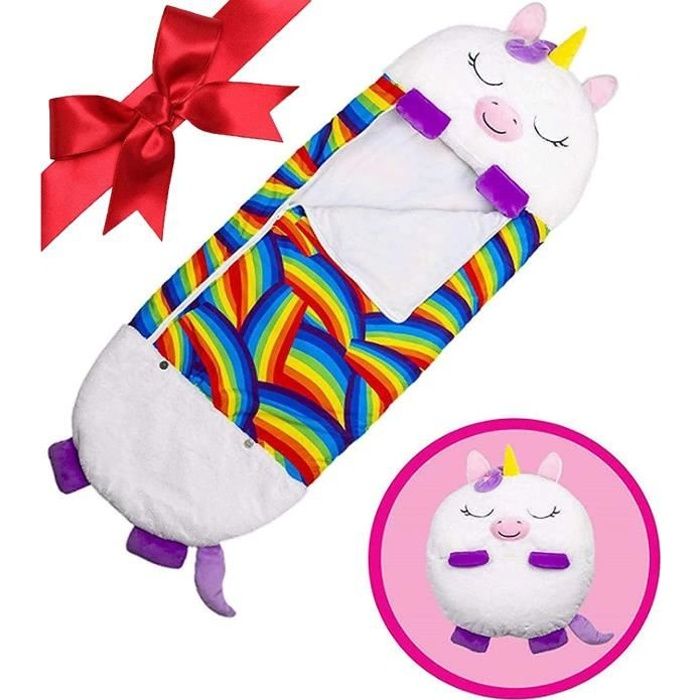 Oreiller Et Sac De Couchage 2 En 1 Pour Enfants Motif Licorne Blanche 3 A 6 Ans Achat Vente Couverture Plaid Bebe Cdiscount