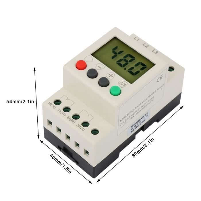 DPA51CM44 Relais De Surveillance Triphasé 208-480VAC 5A - Protecteur Séquence Phase SPDT