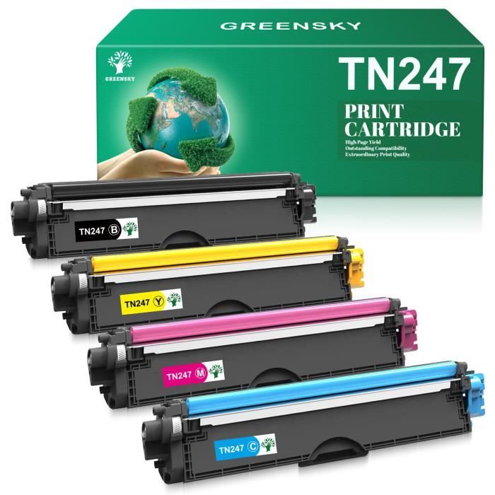 Cartouche Tn247y Compatible Cartouche De Toner Jaune XL Compatible Brother DCP-L3510CDW, HL-L3210CW... Toner Laser Couleur