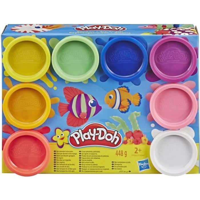 Play Doh 8 Pots De Pate A Modeler Couleurs Arc En Ciel 56 G Chacun Cdiscount Jeux Jouets