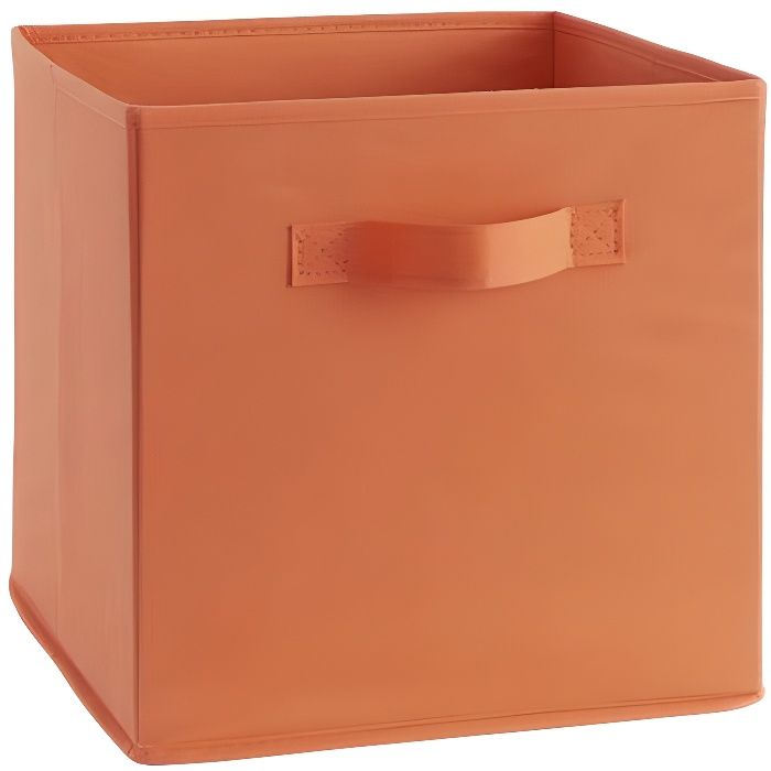 Compo Tiroir De Rangement Tissu 27x27x28 Cm Orange Achat