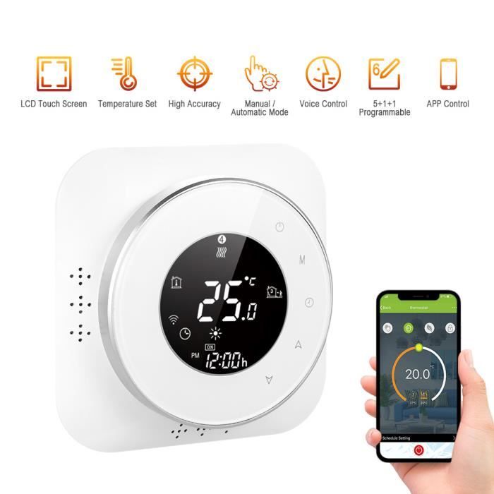 Thermostat programmable 95240V WiFi Smart Thermostat 5 + 1 + 1 Six