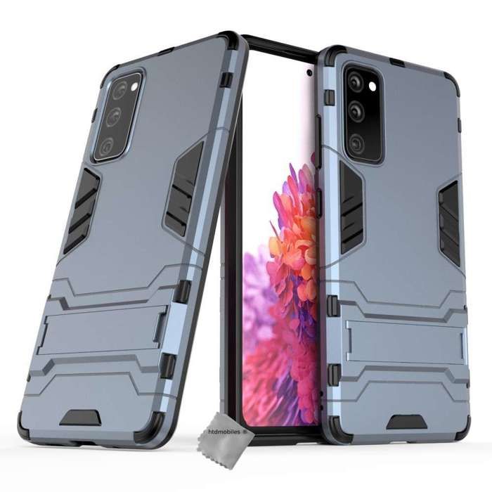 Coque rigide anti choc pour Samsung Galaxy S20 FE 5G + film ecran - BLEU FONCE