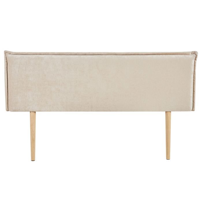 Tête De Lit LULINE 160 Capitonnée, En Tissu Rembourré, Pieds En Bois, Design élégant, Pour Lits