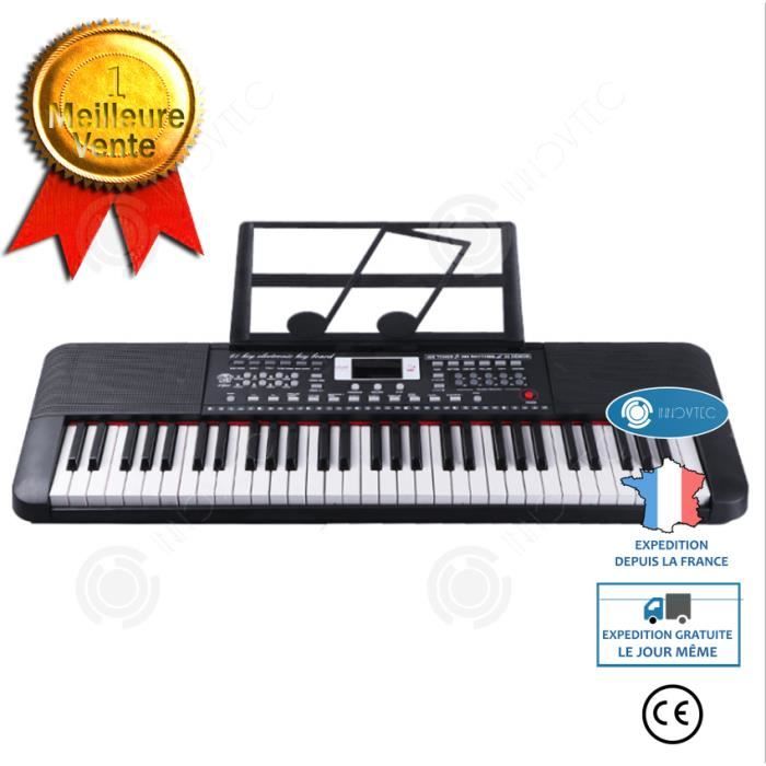 INN Piano électronique multifonctionnel à 61 touches, microphone, microphone, piano électrique, jouets d'instruments de musique pour