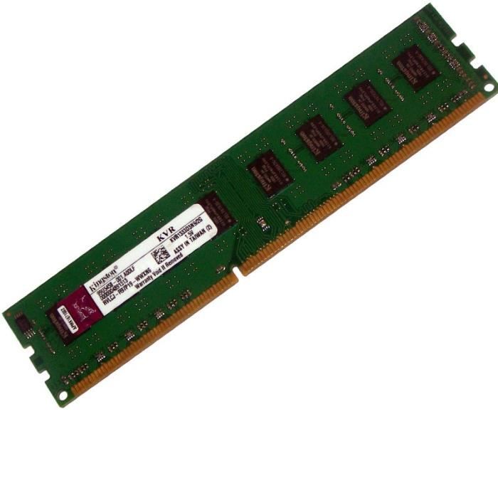 Ram Barrette Mémoire KINGSTON 2Go DDR3 PC3-10600U KVR1333D3N9/2G 2Rx8  1333MHz