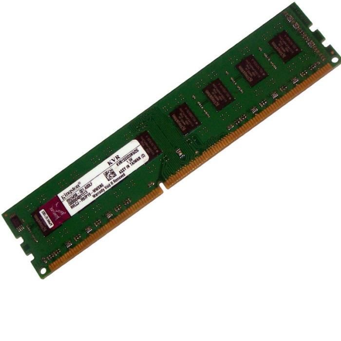 Ram Barrette Mémoire KINGSTON 2Go DDR3 PC3-10600U KVR1333D3N9/2G