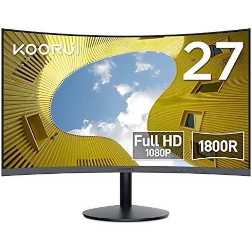 KOORUI Écran PC Incurvé Dalle VA 23.6 Pouces Résolution FHD 1920 x 1080 100Hz 5ms HDMI VGA Réglage de ’Inclinaison Angle de Vision de 178° Ecran pc Gamer Incurvé - vue 3