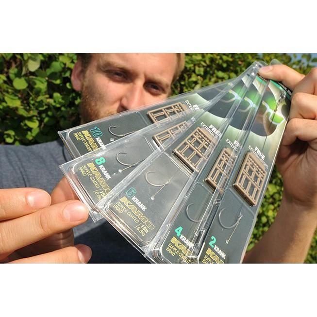 Lot De 30 Bas De Ligne Pour Pêche à La Carpe - Avec Hameçons Sans Ardillon Taille 6/8/10, Tresse 5.4 Kg | Pour Appâts De 14 à 16 Mm - 10