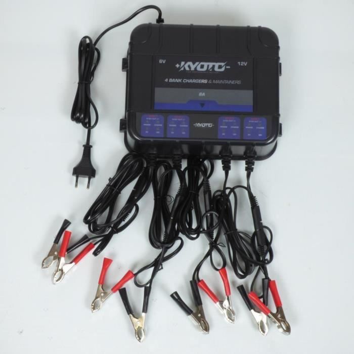 Chargeur multi batterie d'atelier électronique intelligent pour 4 batterie moto - MFPN : chargeur 4 batteries-217440-1N