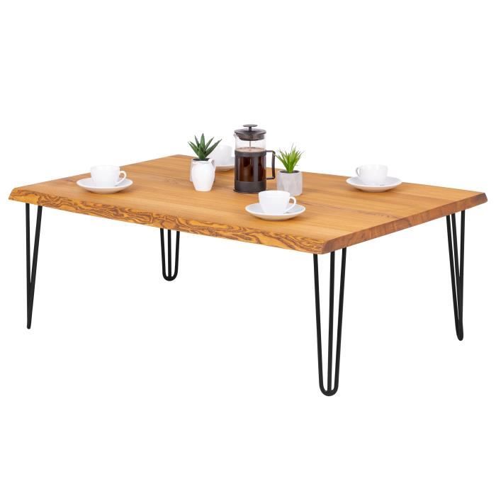 table basse en bois - lamo manufaktur - creative - frêne rustique - 120x80x47cm