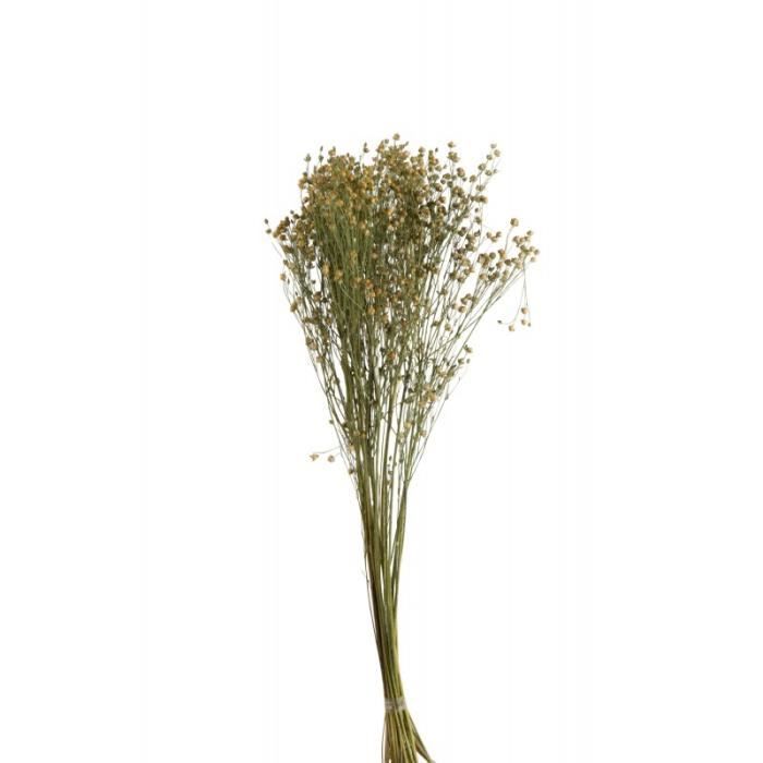 Fleurs sechées lin jaune naturel 70cm Jaune