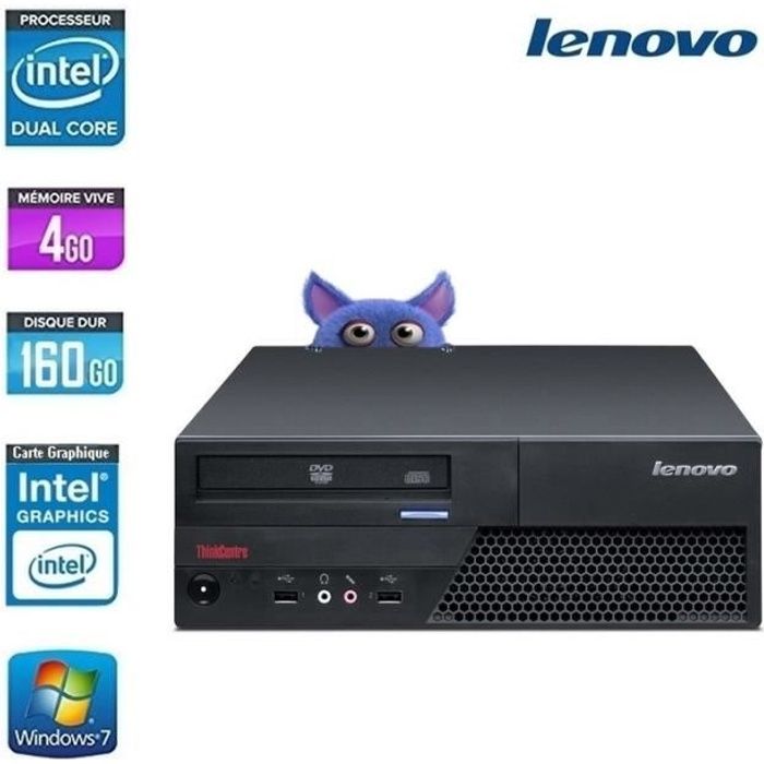 Acheter LENOVO THINKCENTRE M58 DUAL CORE E5700 - 3.0Ghz Noir Reconditionné - 149,00 € LENOVO THINKCENTRE M58 DUAL CORE E5700 - 3.0Ghz Noir Reconditionné - Lenovo reconditionné disponible sur Cdiscount Seconde Vie