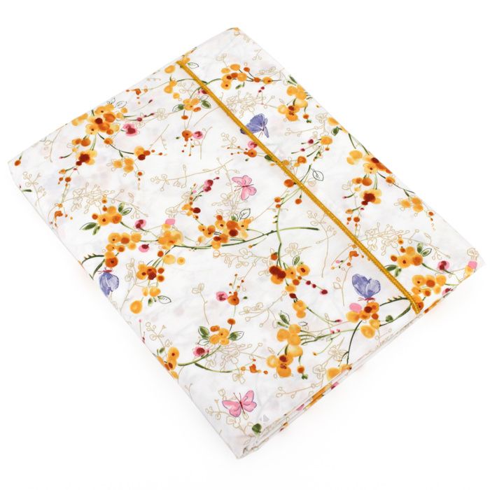 Draps Plats à Fleurs 2 Personnes 100% Coton Drap Supérieur à Fleurs