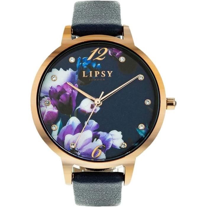 Montre Mousqueton Femme JewelryWe Fleur - Quartz Analogique Clip Sac à Dos Cadeau Original
