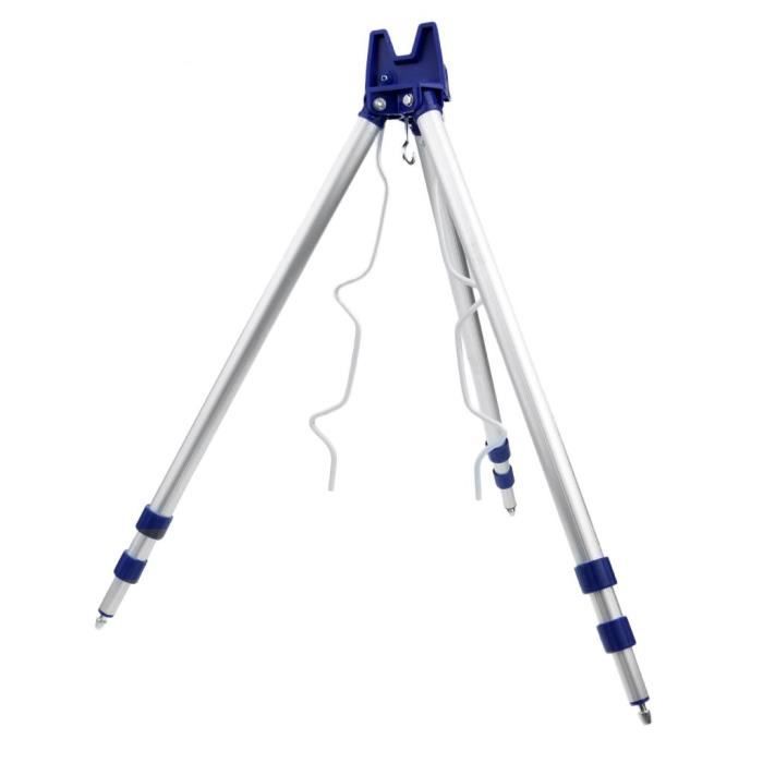 Support De Canne à Pêche Pliable - Alliage Aluminium, Portable, Pour 3 Cannes, Extérieur