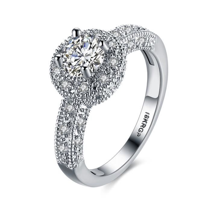 Bague Femme De Mariage D Argent Pr813 C Blanc Achat Vente