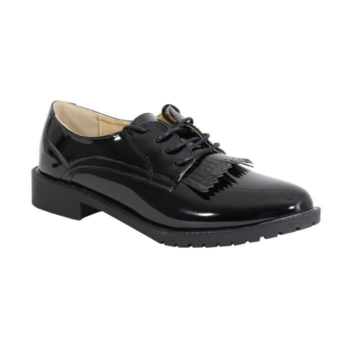 By Shoes Chaussure Plate Style Derbies - Femme Noir - Cdiscount