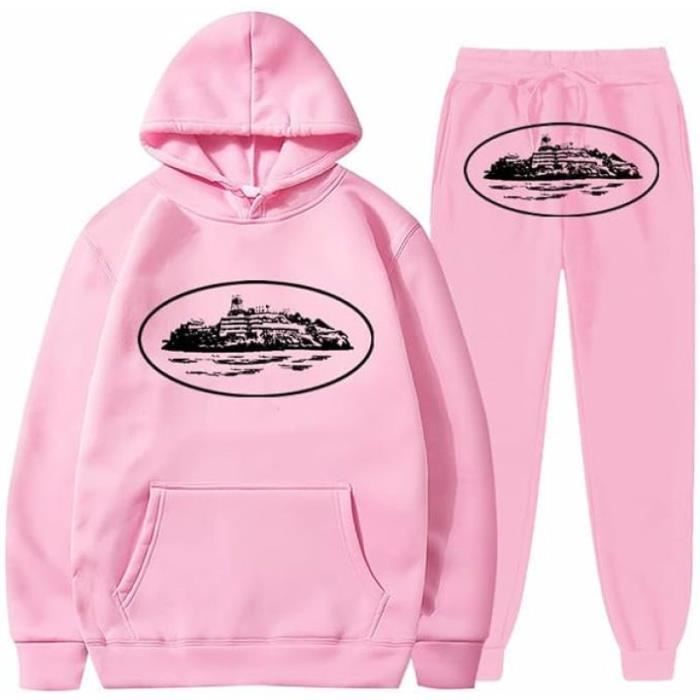 Survetement Homme Jogging Sportswear Femme 2YK Sweat Sport Hooded et Pantalon 2 Pieces Tenue a Capuche Longues Doux Decontracte Rose Cdiscount Pret a Porter