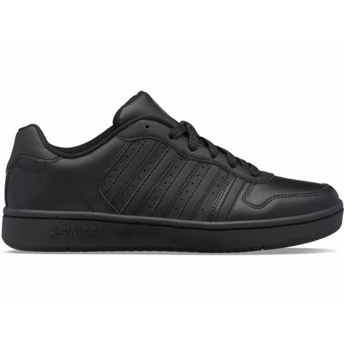 K-SWISS Baskets femme K-Swiss Court Palisades - Noir - Cuir - Lacets
