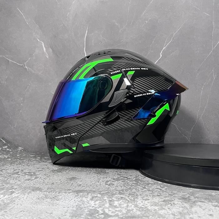 Casque Moto Plein Visage SOMAN – Approuvé DOT, Design Graphique, Intérieur Amovible
