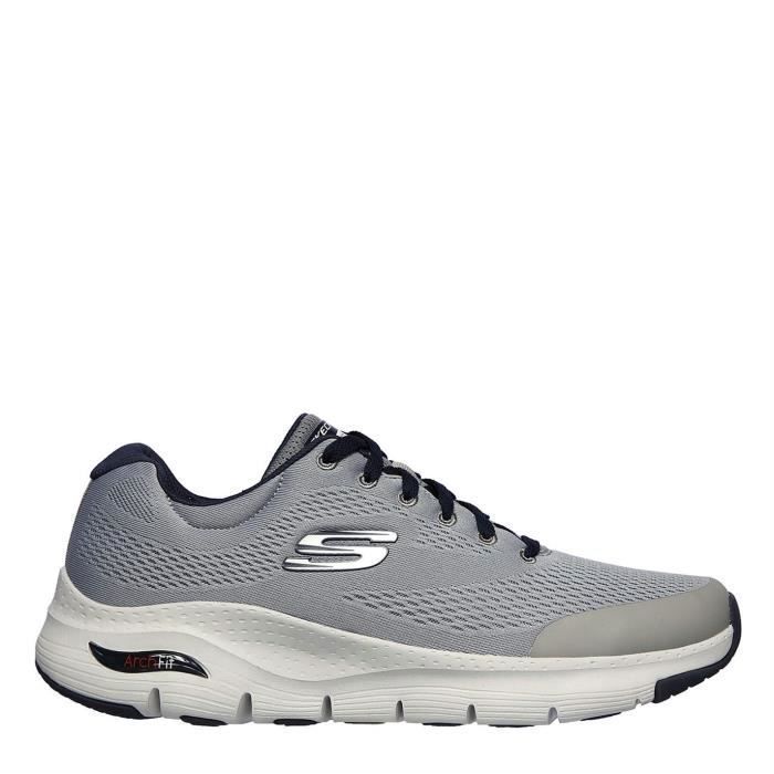 chaussures de running hommes - skechers - arch fit - gris - bleu - drop 10 mm - régulier