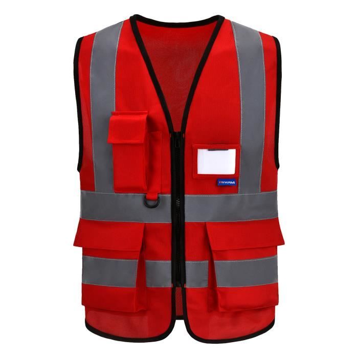 Gilet de Sécurité pour Homme, Vêtement de Travail à Poches