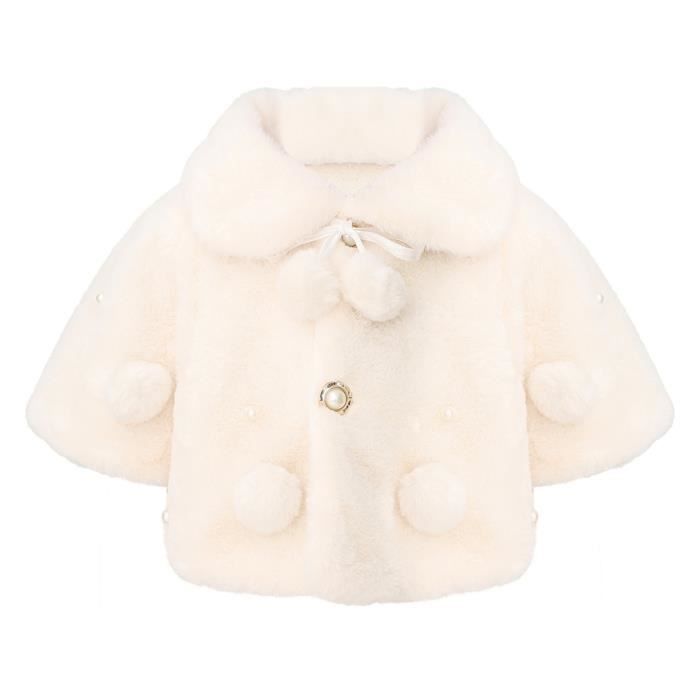 Veste fourrure top bebe fille