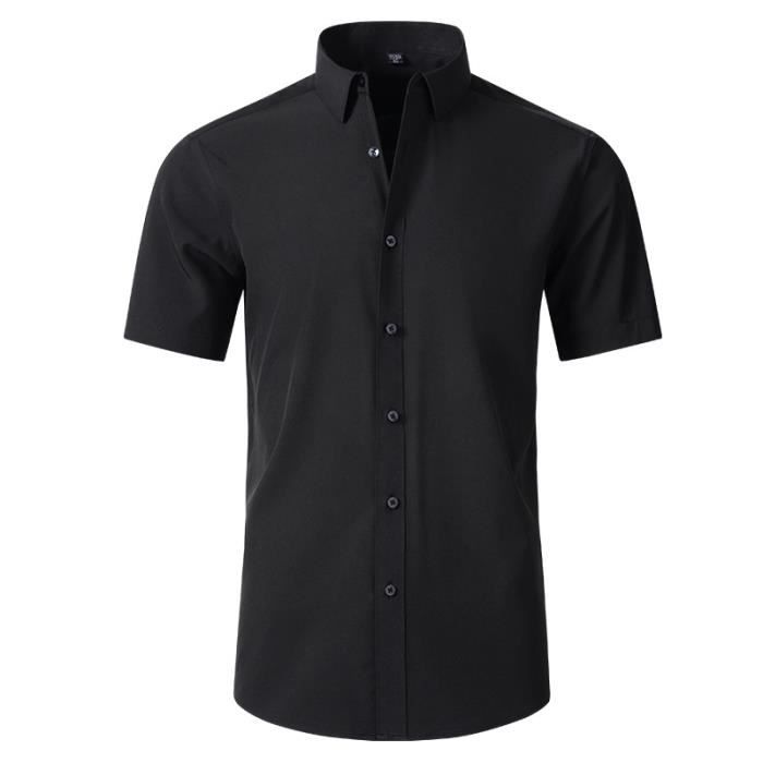Chemise noir deals homme slim fit