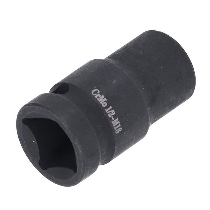 QUARKZMAN Douille à Choc Carrée 3/4" Drive 19 Mm – 4 Points En Acier 40CR Noircie – Pour Clé Pneumatique Et Roues Auto